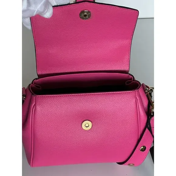 Versace Virtus Grainy Calf Small Pink Top Handle Bag 1015556 IT NWT $2100 - Picture 13 of 16